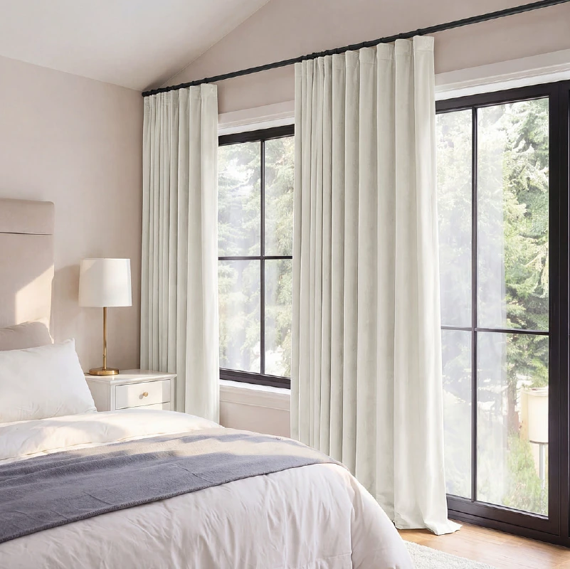 Dust-repellent stain-resistant finish luxury velvet curtains in Dubai