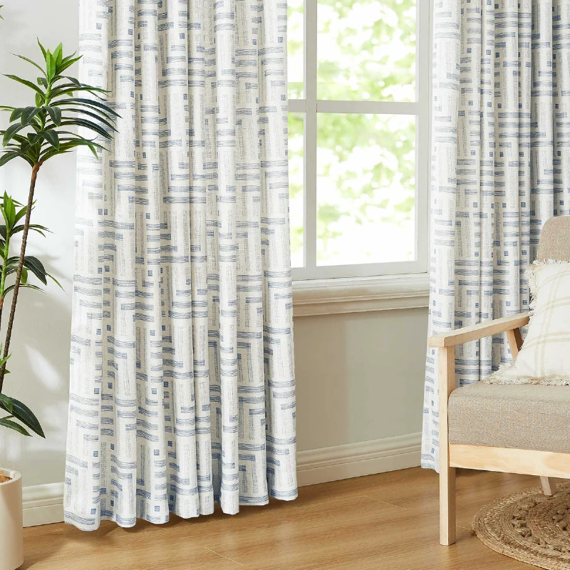 Fade-resistant natural earth tone woven linen curtains in UAE