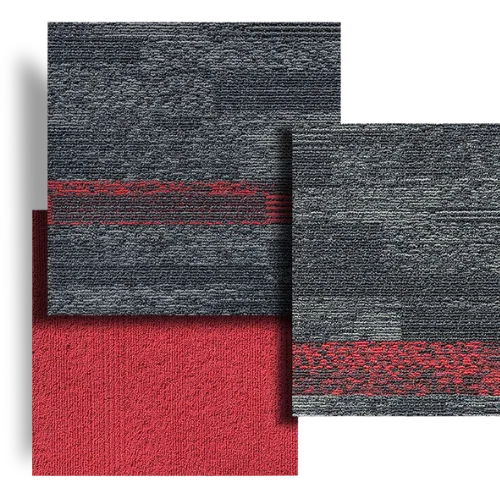 Gray with red lines texture carpet tile in UAE
