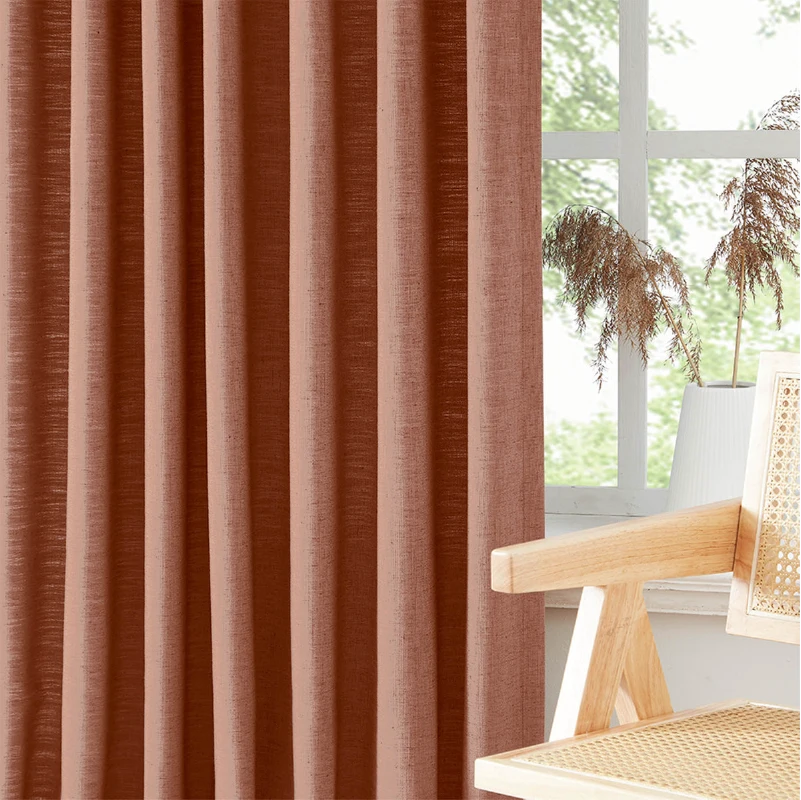 High-density durable tear-resistant linen blend curtains in Dubai