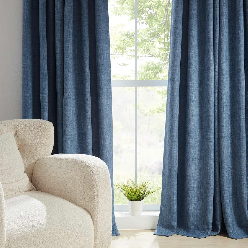 Natural breathable organic flax fiber linen curtains in Dubai