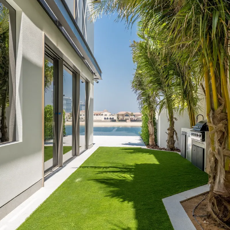 Self-draining rapid-flow backing artificial grass in Dubai