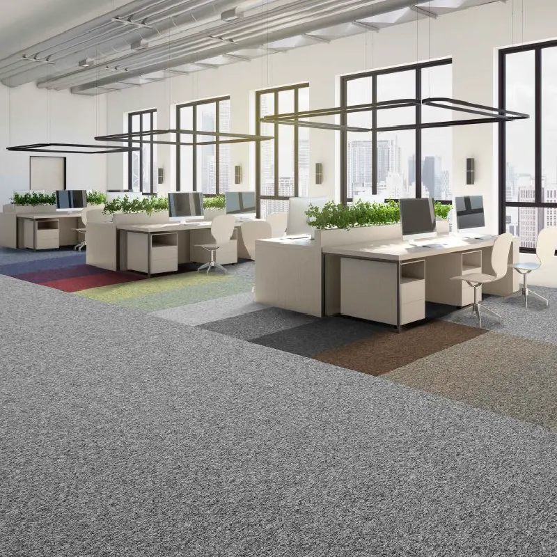 Solution-dyed colorfast high-grade carpet tiles in Dubai