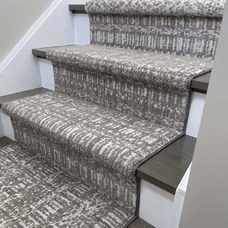 Sound-absorbing felt backed acoustic stair carpet tiles in Dubai