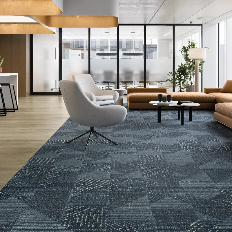 Sound-dampening felt backed acoustic carpet tiles in Dubai