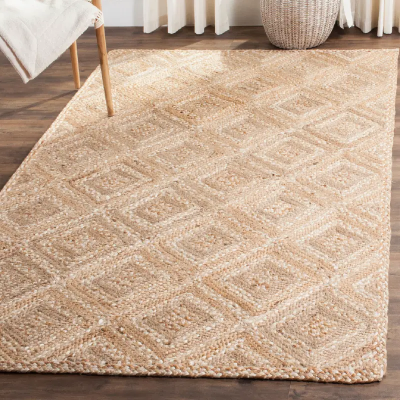 Tactile natural grain structure slip-resistant jute carpets in UAE