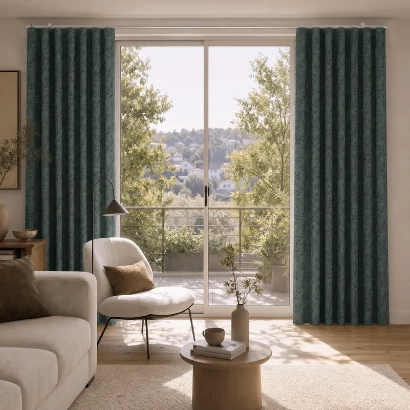 Tear-resistant reinforced edge natural flax linen curtains in UAE