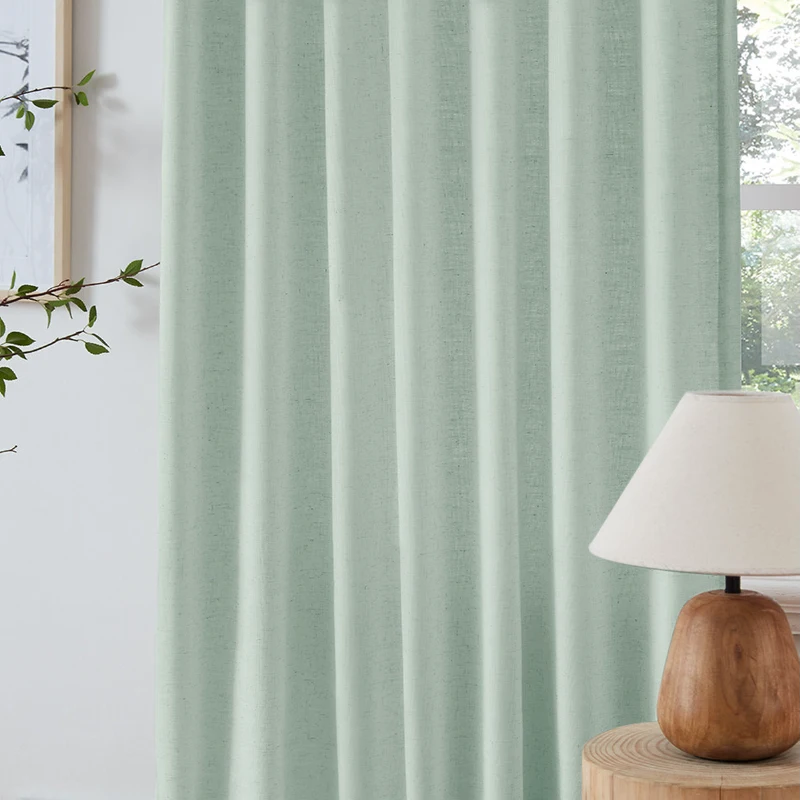 Temperature-regulating cooling breathable woven linen curtains in Dubai