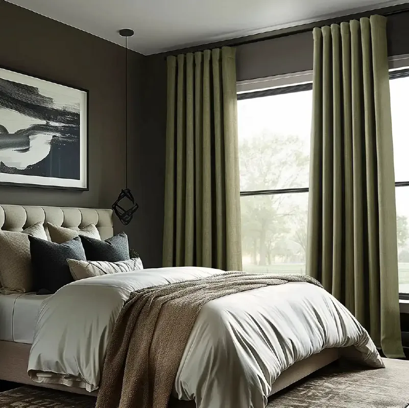 Temperature-regulating cooling thermal lined blackout curtains in UAE