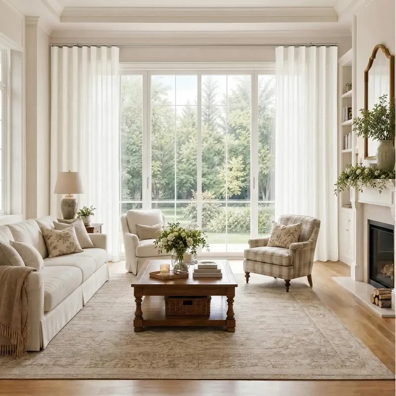 Ultra-soft pre-washed flax fiber organic linen curtains in UAE