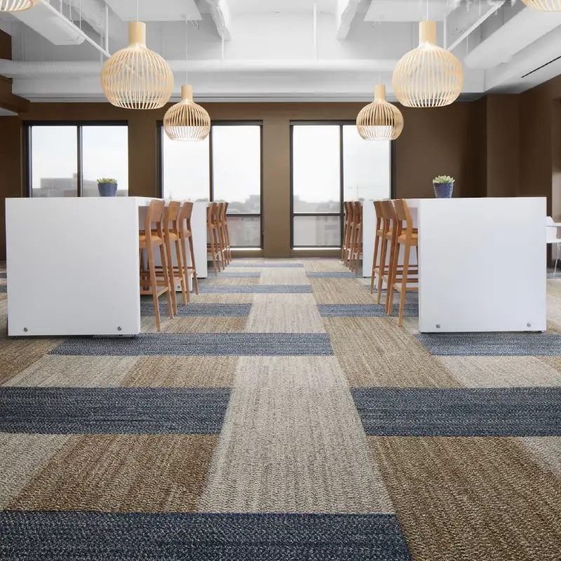 Waterproof backing moisture-barrier carpet tiles in UAE